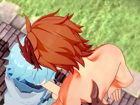 原神耽美-达达利亚x重云口交和肛内射-伪娘cos日本亚洲漫画动漫游戏色情同性 sex videos asian china gay