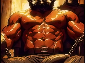 AI生成的蒙面肌肉诱惑：暗室勾引 gay hot porn india